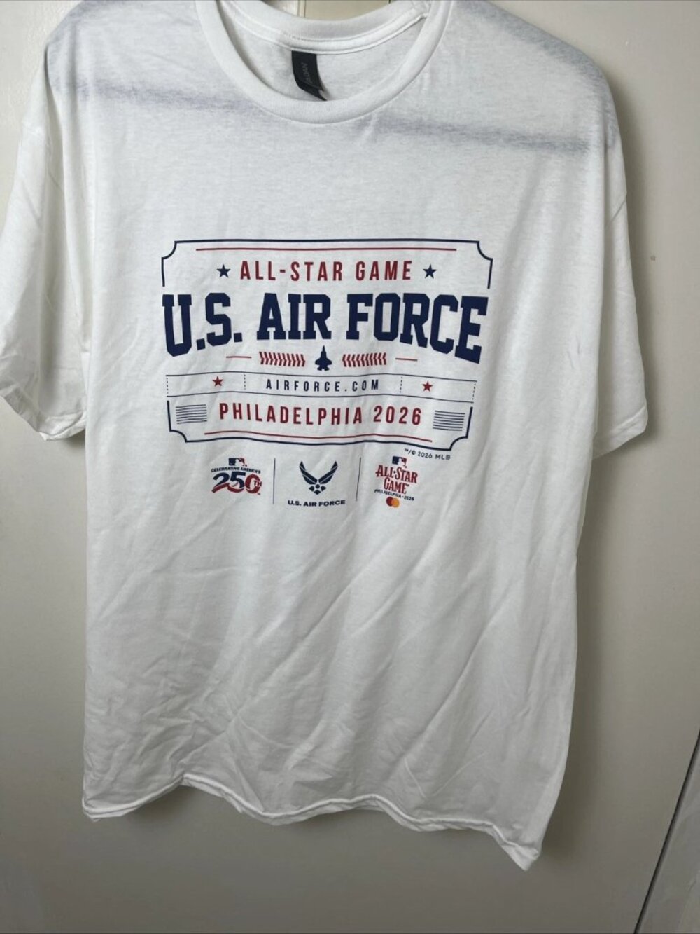 2026 MLB All-Star Game U.S. Air Force Giveaway Tee XL NEW Philadelphia
